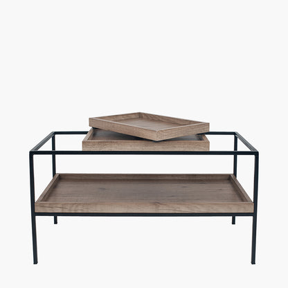 Refresh your living space with the Gallery Coffee Table with a durable black metal frame. W80 x D40 x H45 cm and No Assembly Required. Available at www.nobleandnook.co.uk