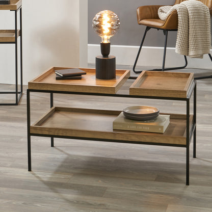 Refresh your living space with the Gallery Coffee Table with a durable black metal frame. W80 x D40 x H45 cm and No Assembly Required. Available at www.nobleandnook.co.uk
