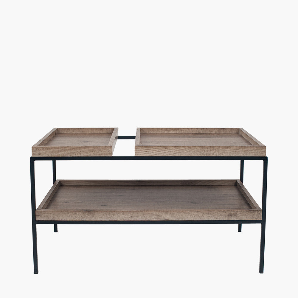 Refresh your living space with the Gallery Coffee Table with a durable black metal frame. W80 x D40 x H45 cm and No Assembly Required. Available at www.nobleandnook.co.uk
