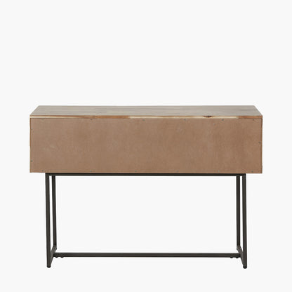 Marca Acacia Wood Console Table with Drawer | Scandi Console Table