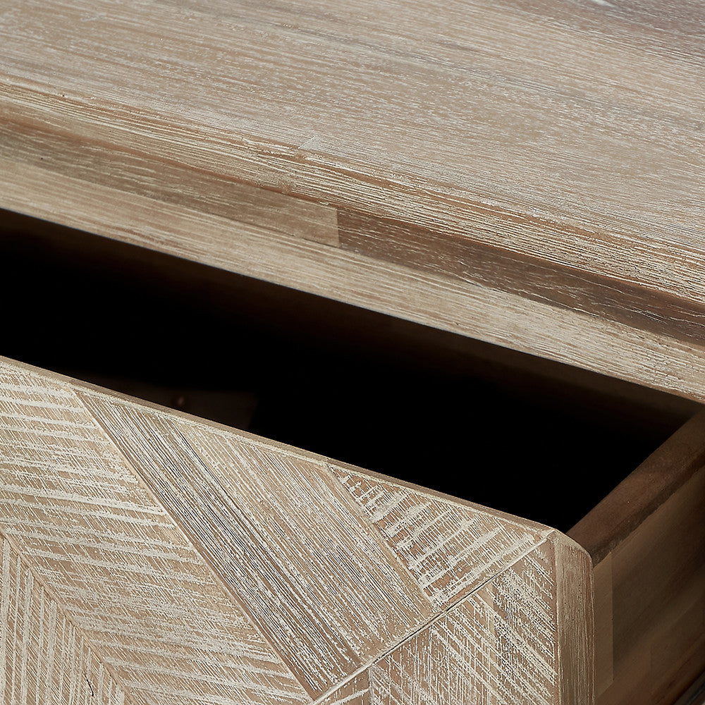 Marca Acacia Wood Console Table with Drawer | Scandi Console Table