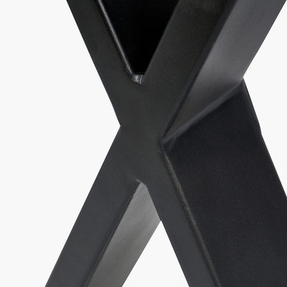 Hand crafted from recycled mango wood for an eco-friendly choice with inlaid brass-coloured detailing with triangular geo pattern for visual impact. W108xD41.5xH75.5cm. Shop online today at www.nobleandnook.co.uk
