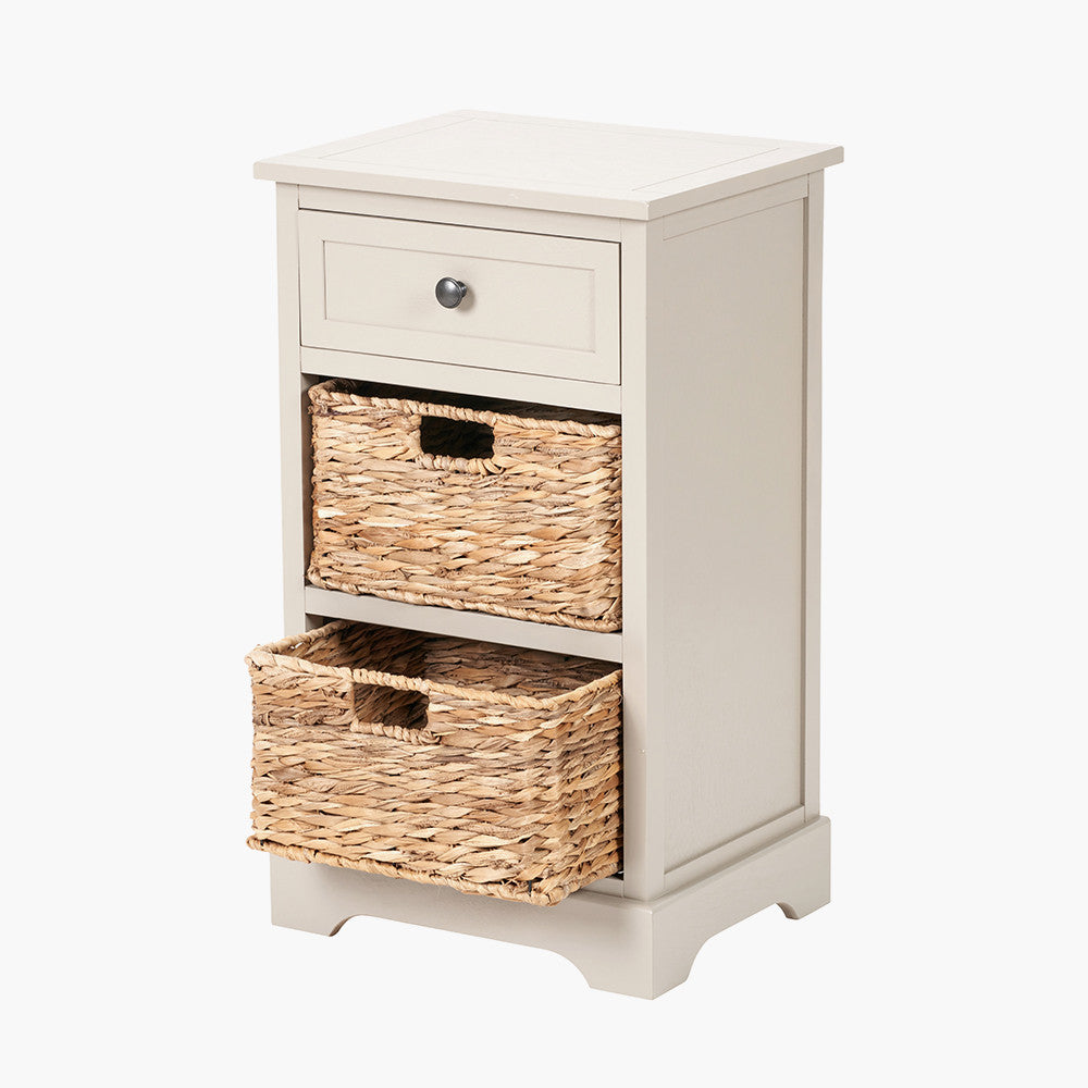 Shop the Devonshire Storage Unit, featuring one drawer and two woven baskets, this unit offers versatile storage for any room in need of organisation. Shop online today at www.nobleandnook.co.uk