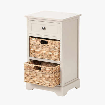 Shop the Devonshire Storage Unit, featuring one drawer and two woven baskets, this unit offers versatile storage for any room in need of organisation. Shop online today at www.nobleandnook.co.uk