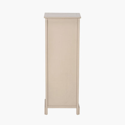Devonshire Putty Pine Wood 1 Drawer 4 Basket Tall Storage Unit