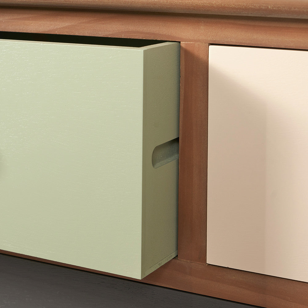 Loft Sage Multicoloured 4 Drawer Unit | Industrial Storage Furniture