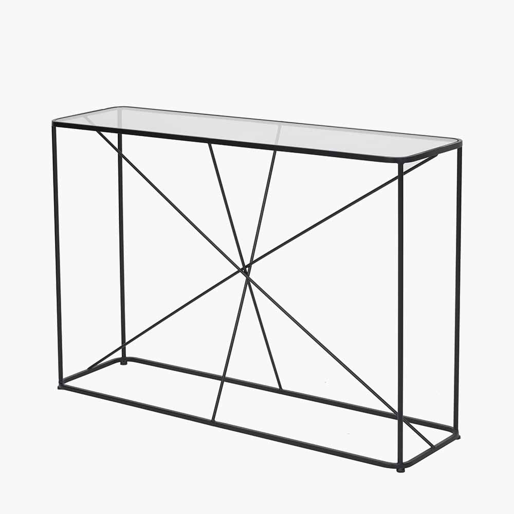 Bring a modern edge to your home with the Roxy Console Table. Perfect for elevating an entryway or adding flair to a living area.  W120xD32xH81cm. Available at www.nobleandnook.co.uk
