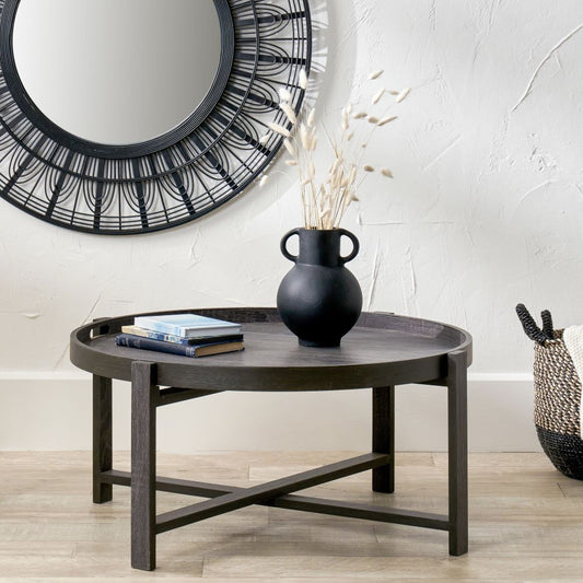 Marmara Dark Grey Oak Veneer Coffee Table