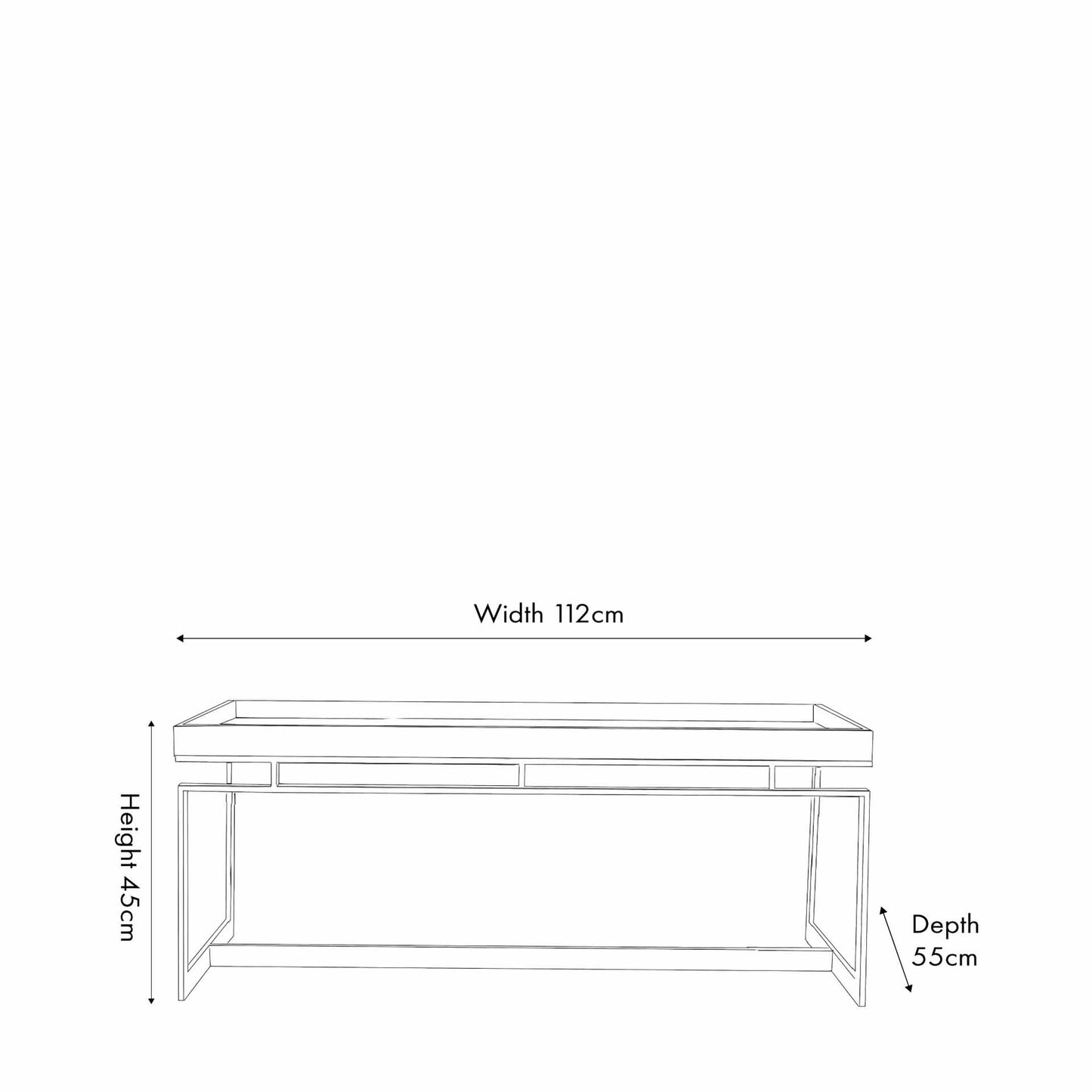 Evelyn Mango Wood and Silver Metal Coffee Table