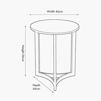 This striking Side Table pairs a luxurious marble top with gracefully curved black metal legs, creating a sophisticated contrast of texture and form. Dimensions W46xD46xH56cm. Shop online today at www.nobleandnook.co.uk