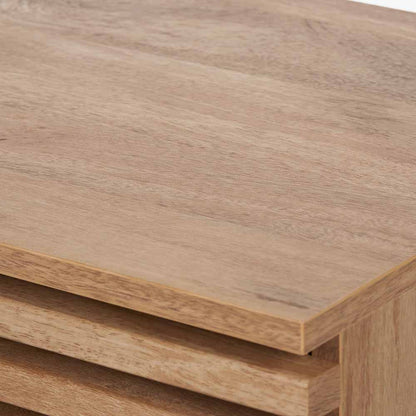 Larvik Natural Eucalyptus Wood 1 Drawer Bedside Table – Scandinavian Minimalist Nightstand