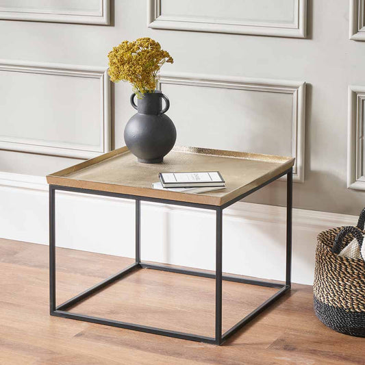 Luxurious Gold Cast Metal Top, adds instant glamour and a refined, boutique feel to your living room. Handcrafted in India. No Assembly Required. Perfect for modern apartments, lounges, or reception spaces