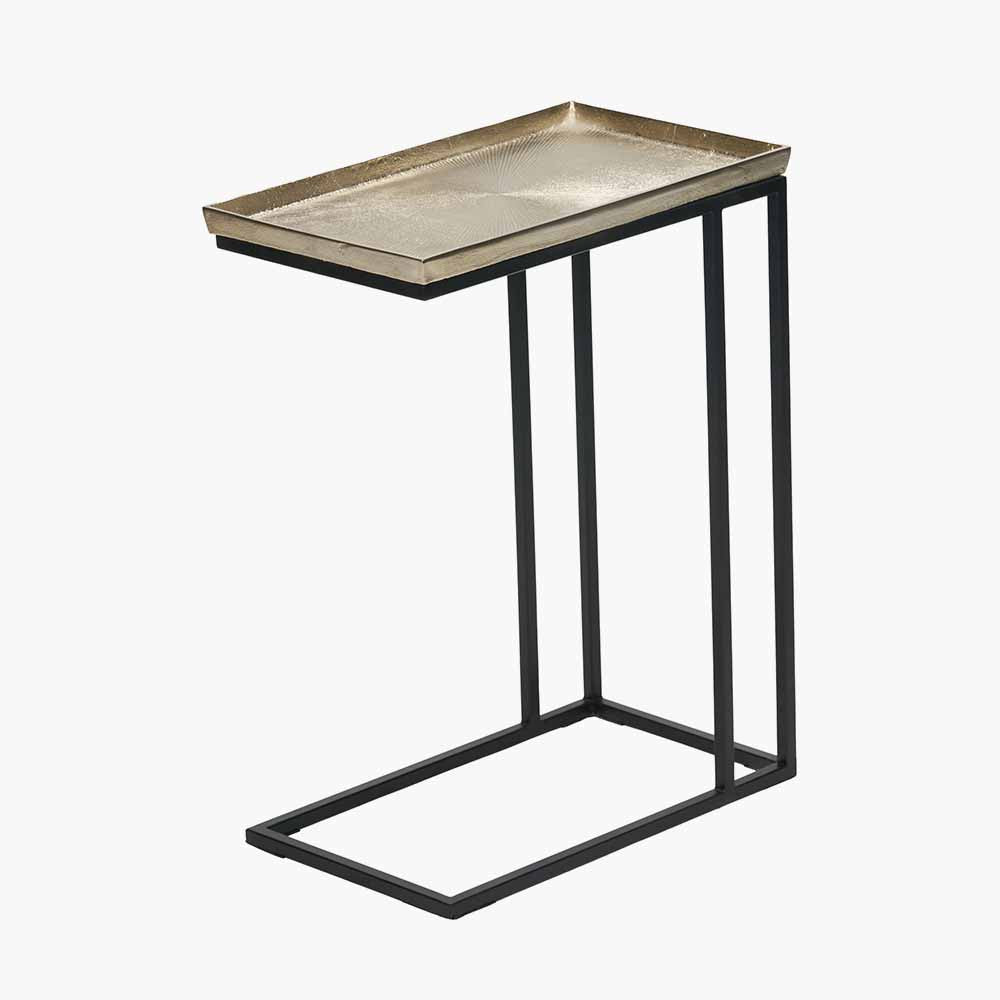 Bring a touch of boutique-style glamour to your home with the Franklin Gold Cast and Black Metal Supper Side Table. No Assembly Required. Meticulously handcrafted in India.