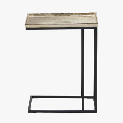 Bring a touch of boutique-style glamour to your home with the Franklin Gold Cast and Black Metal Supper Side Table. No Assembly Required. Meticulously handcrafted in India.