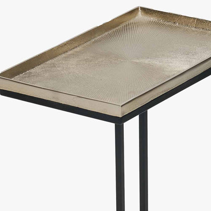 Bring a touch of boutique-style glamour to your home with the Franklin Gold Cast and Black Metal Supper Side Table. No Assembly Required. Meticulously handcrafted in India.