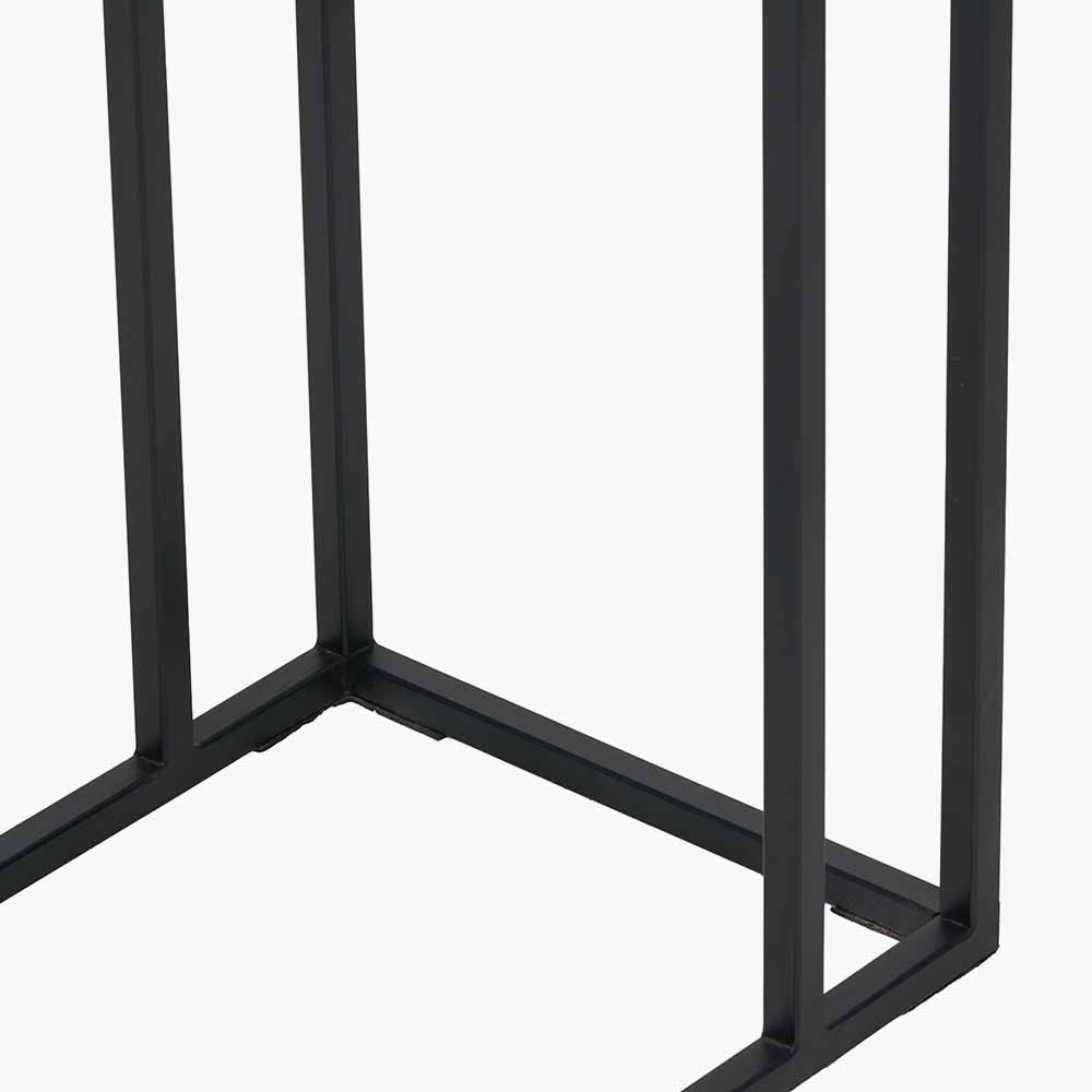 Bring a touch of boutique-style glamour to your home with the Franklin Gold Cast and Black Metal Supper Side Table. No Assembly Required. Meticulously handcrafted in India.