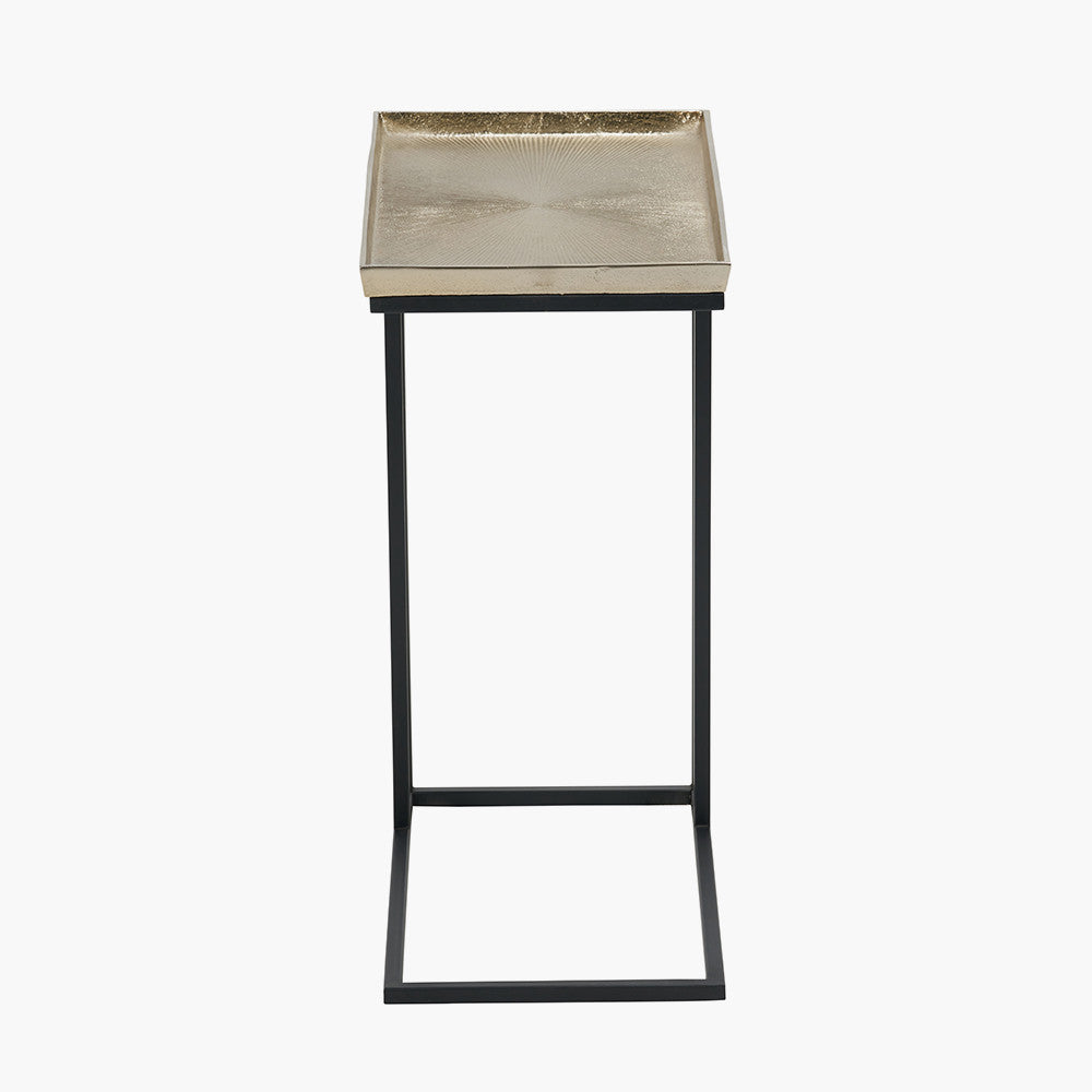 Bring a touch of boutique-style glamour to your home with the Franklin Gold Cast and Black Metal Supper Side Table. No Assembly Required. Meticulously handcrafted in India.