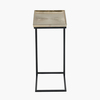 Bring a touch of boutique-style glamour to your home with the Franklin Gold Cast and Black Metal Supper Side Table. No Assembly Required. Meticulously handcrafted in India.