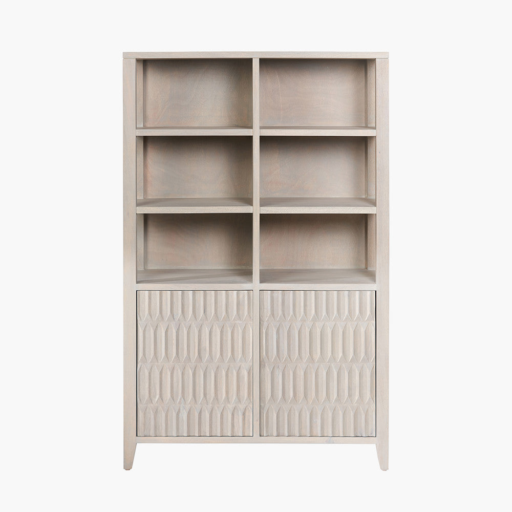 Expertly crafted from solid mango wood, this 2-door bookshelf unit is a stunning addition to any home. Combining natural elegance with practicality. Shop online today at www.nobleandnook.co.uk