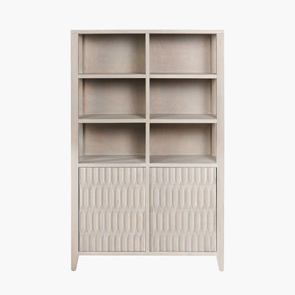 Expertly crafted from solid mango wood, this 2-door bookshelf unit is a stunning addition to any home. Combining natural elegance with practicality. Shop online today at www.nobleandnook.co.uk