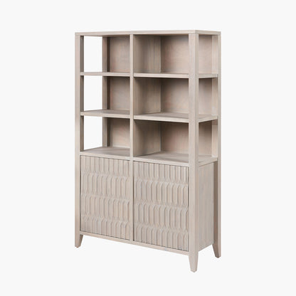 Expertly crafted from solid mango wood, this 2-door bookshelf unit is a stunning addition to any home. Combining natural elegance with practicality. Shop online today at www.nobleandnook.co.uk