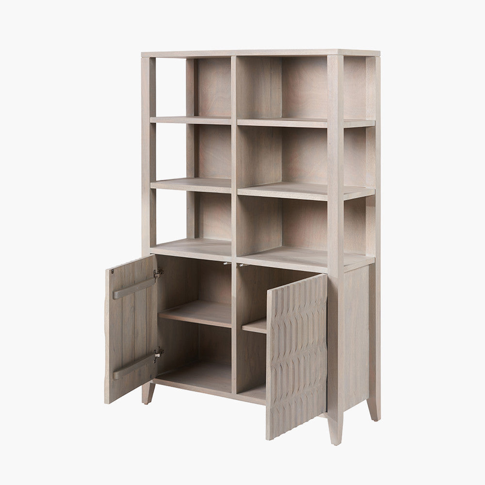 Expertly crafted from solid mango wood, this 2-door bookshelf unit is a stunning addition to any home. Combining natural elegance with practicality. Shop online today at www.nobleandnook.co.uk