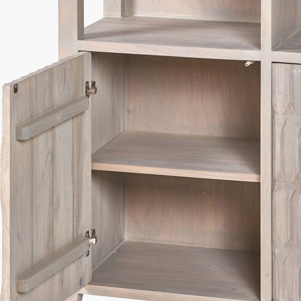 Expertly crafted from solid mango wood, this 2-door bookshelf unit is a stunning addition to any home. Combining natural elegance with practicality. Shop online today at www.nobleandnook.co.uk