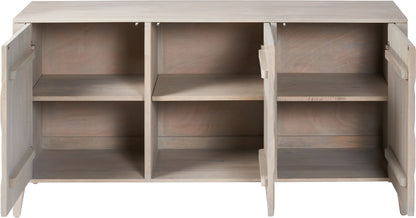Khao Light Grey Mango Wood 3 Door Sideboard