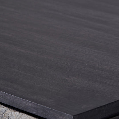 Verde Black Mango Wood Bar Cabinet | Stone Veneer Drinks Cabinet