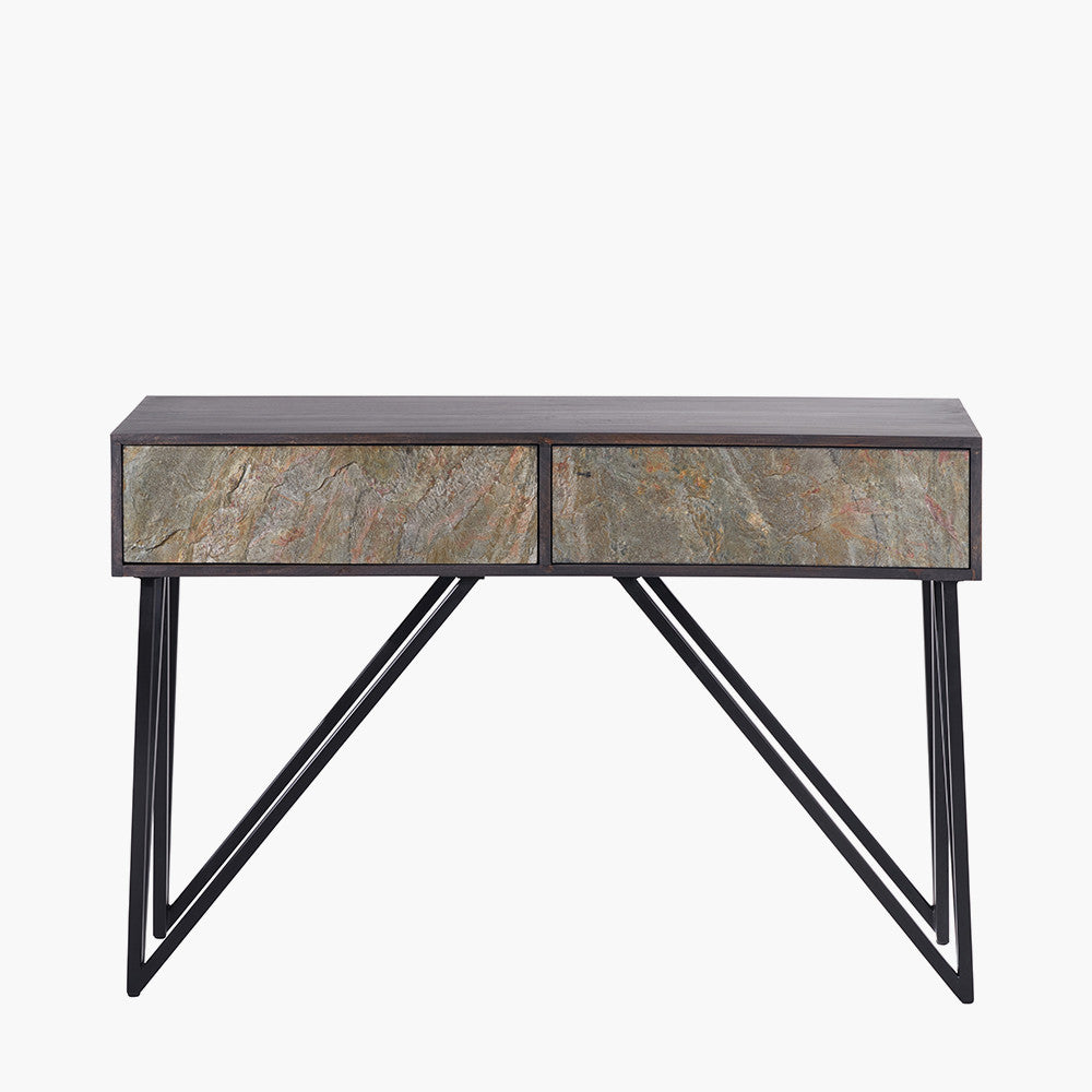 Verde Black Mango Wood Console Table