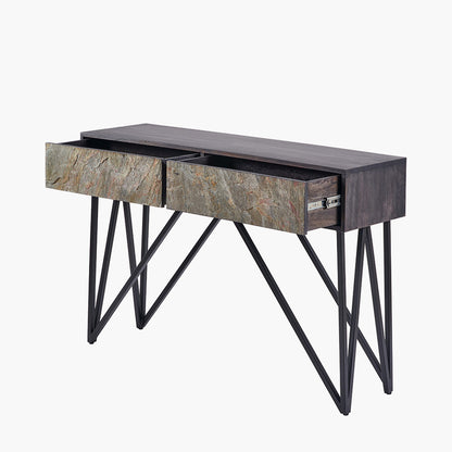Verde Black Mango Wood Console Table