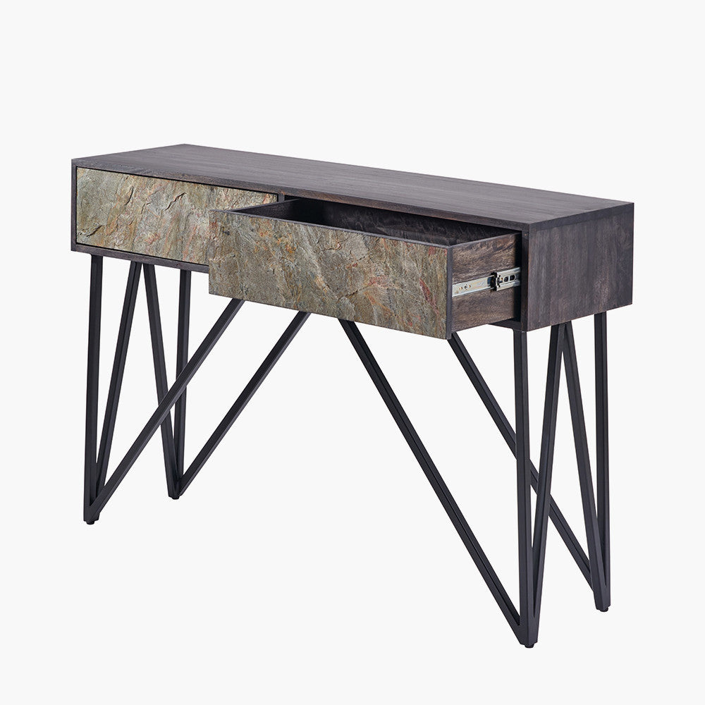 Verde Black Mango Wood Console Table