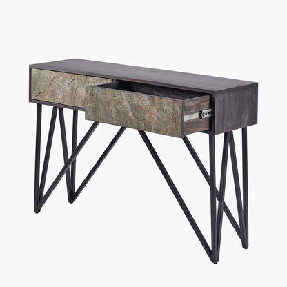 Verde Black Mango Wood Console Table