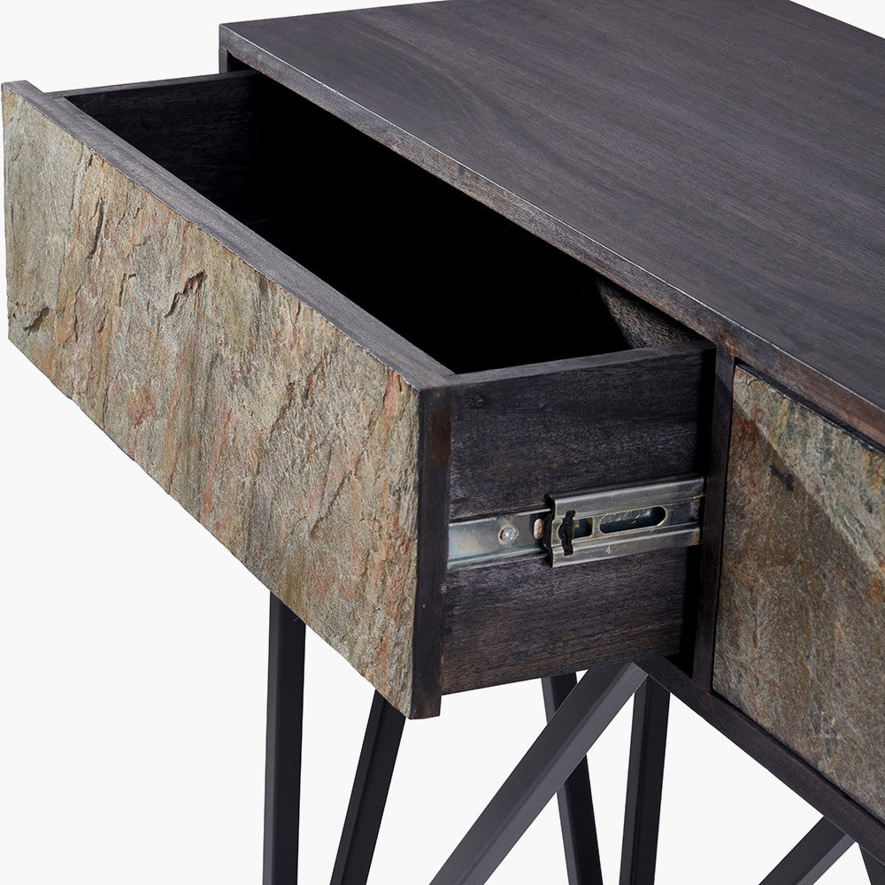 Verde Black Mango Wood Console Table