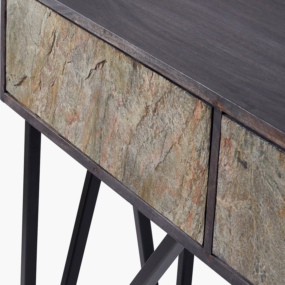 Verde Black Mango Wood Console Table