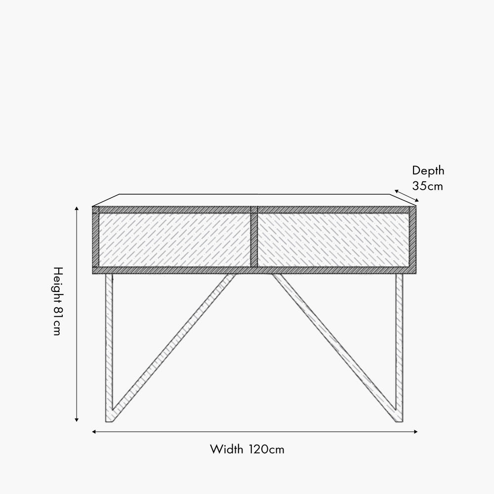 Verde Black Mango Wood Console Table