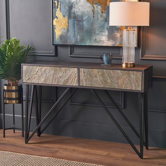 Verde Black Mango Wood Console Table