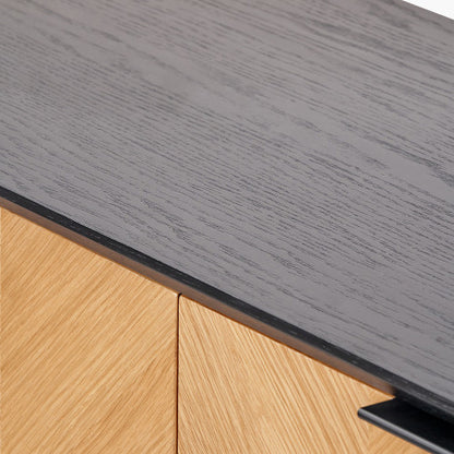 Perfect for hallways, living rooms or dining areas, the Hailee Black and Natural Chevron Console Table with striking chevron-effect front. W100xD38xH80cm. Shop online today at www.nobleandnook.co.uk