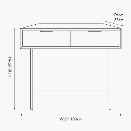 Perfect for hallways, living rooms or dining areas, the Hailee Black and Natural Chevron Console Table with striking chevron-effect front. W100xD38xH80cm. Shop online today at www.nobleandnook.co.uk