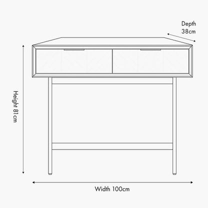 Perfect for hallways, living rooms or dining areas, the Hailee Black and Natural Chevron Console Table with striking chevron-effect front. W100xD38xH80cm. Shop online today at www.nobleandnook.co.uk