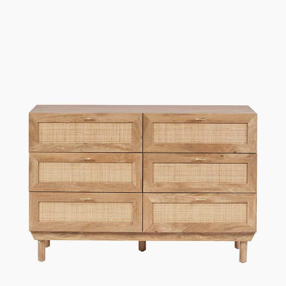 Henrik Natural Rattan 6 Drawer Unit | Rattan Storage Furniture