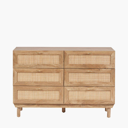 Henrik Natural Rattan 6 Drawer Unit | Rattan Storage Furniture