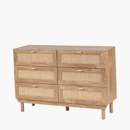 Henrik Natural Rattan 6 Drawer Unit | Rattan Storage Furniture