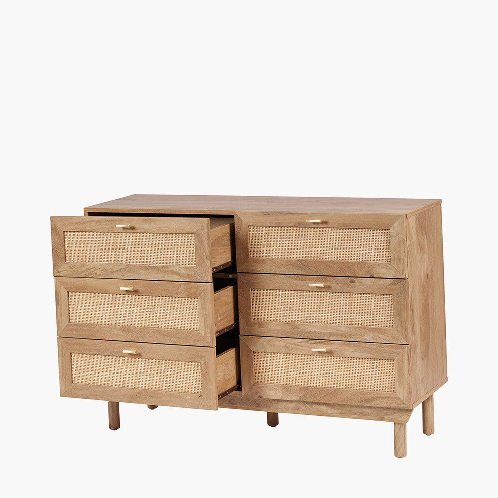 Henrik Natural Rattan 6 Drawer Unit | Rattan Storage Furniture