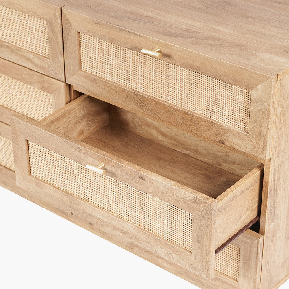 Henrik Natural Rattan 6 Drawer Unit | Rattan Storage Furniture