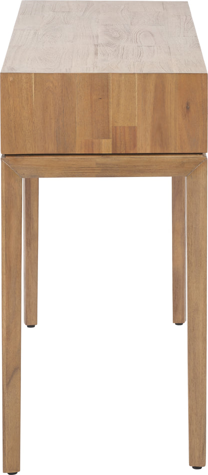 Gio 1 Drawer Console Table in Black and Natural Acacia Wood