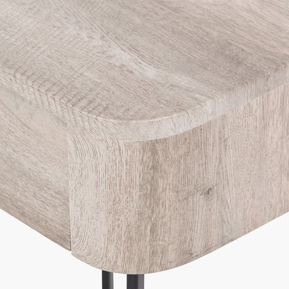 Ukiah Grey Oak Veneer and Black Metal 1 Drawer Unit