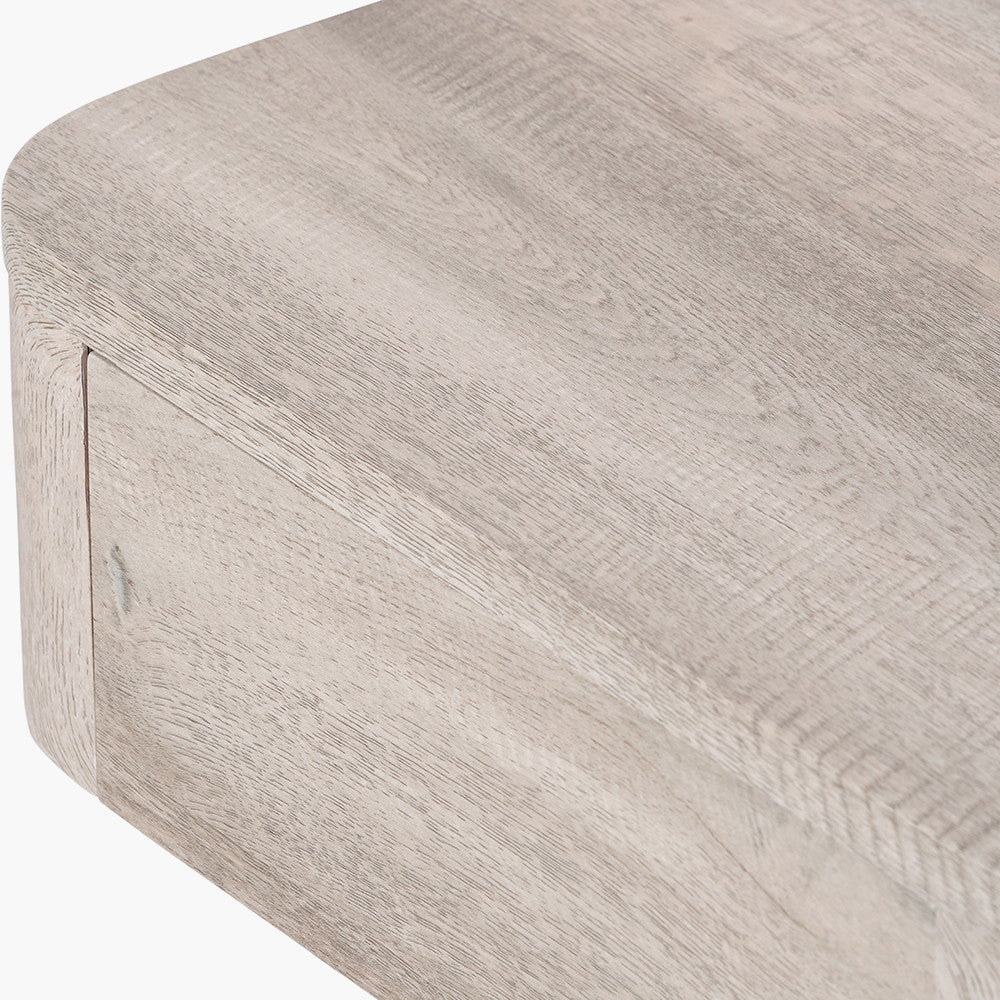 Ukiah Grey Oak Veneer and Black Metal 1 Drawer Unit