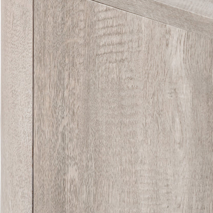 Ukiah Grey Oak Veneer and Black Metal 2 Door Low Unit