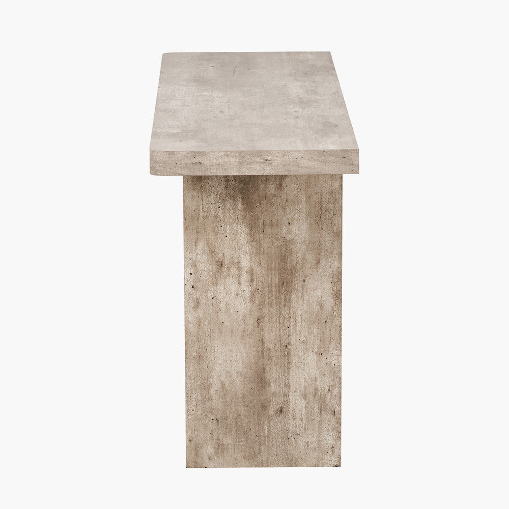 Shop the Elkton Concrete Effect Console Table. Perfect for hallways, living rooms, or even behind a sofa. No Assembly Required. Dimensions W120xD40xH76cm. Shop online today at www.nobleandnook.co.uk